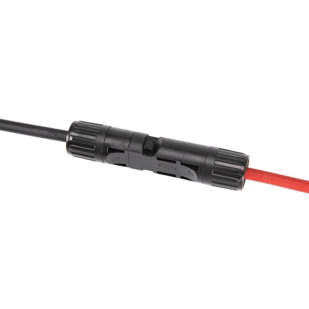 2x 10 m Extension Cable 4mm2 Wire MC4 Connectors Panel Solar to regulator Cable
