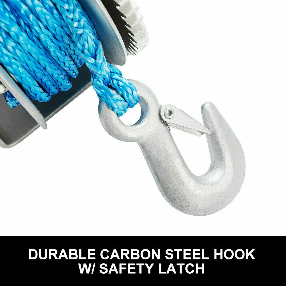 Hand Winch 1000KG/2204LBS Dyneema Rope Car Trailer - salelink.co.nz