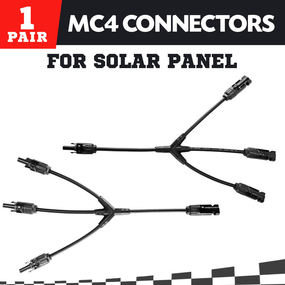 MC4 3 into 1 Connector Cable Pair, PV Solar Panel Connectors - salelink.co.nz
