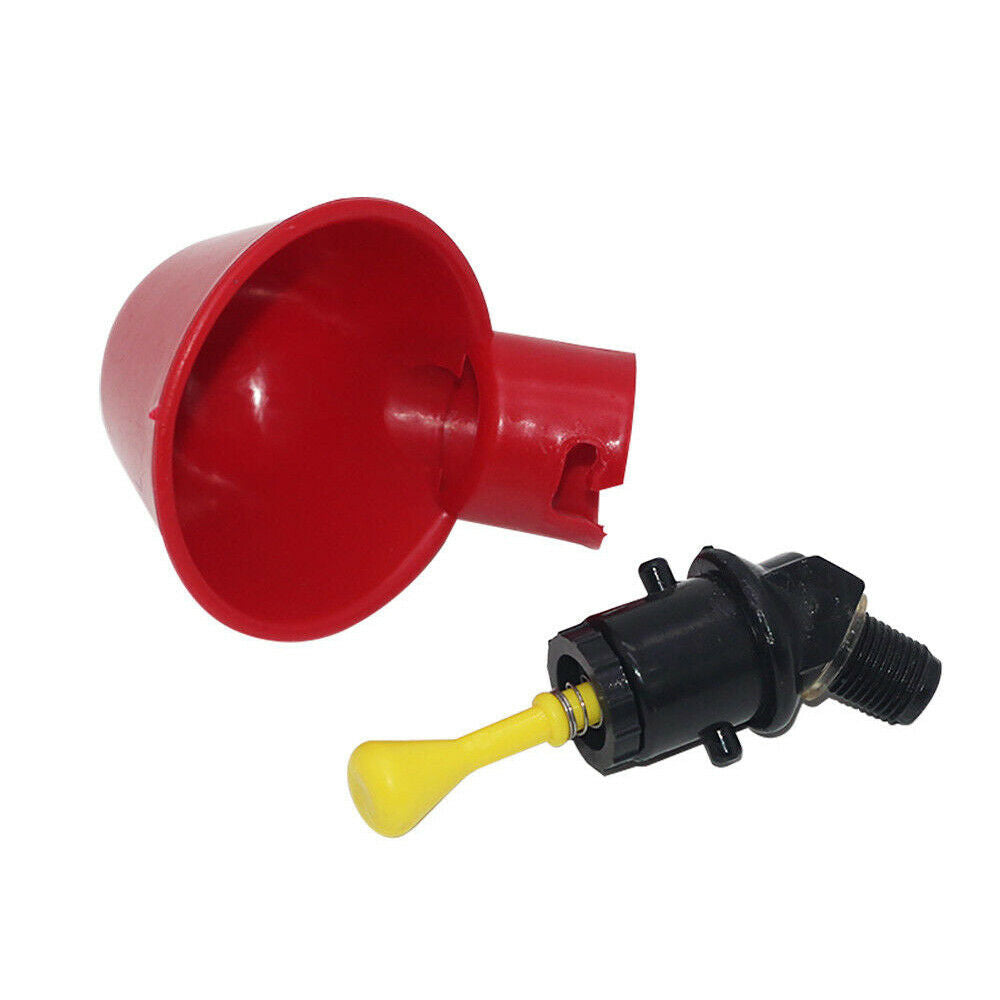 Automatic Cups Water Feeder Drinker Chicken Waterer Poultry Chook Bird - salelink.co.nz