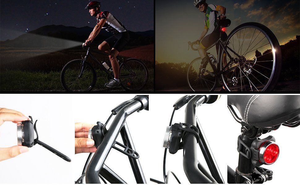 Bicycle Bike Lights Front Rear Tail Light Lamp