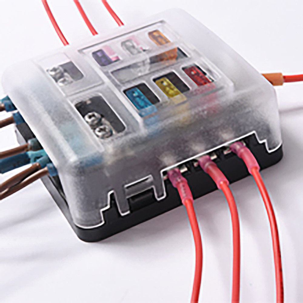 6-Way Blade Fuse Block Box Holder