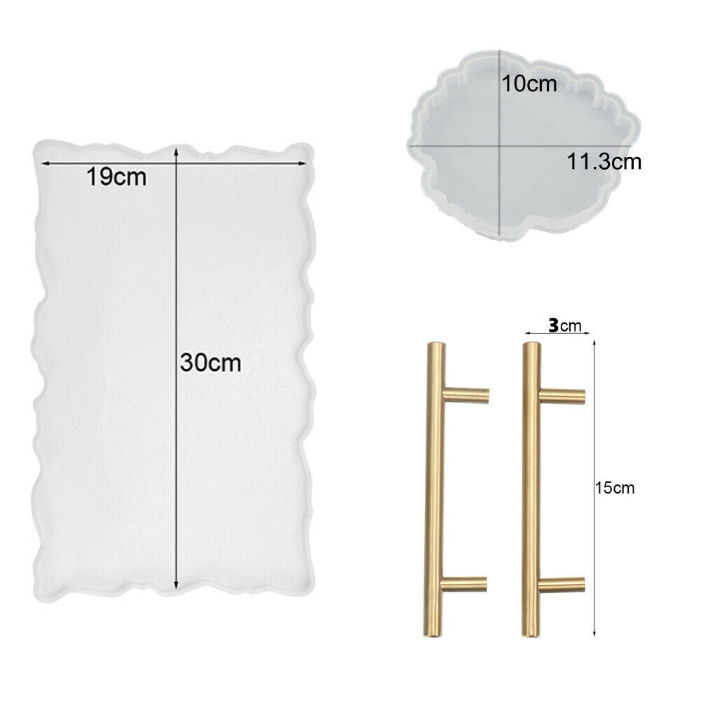 Silicone Tray Moulds Mold Irregular Coaster Resin Craft DIY - salelink.co.nz