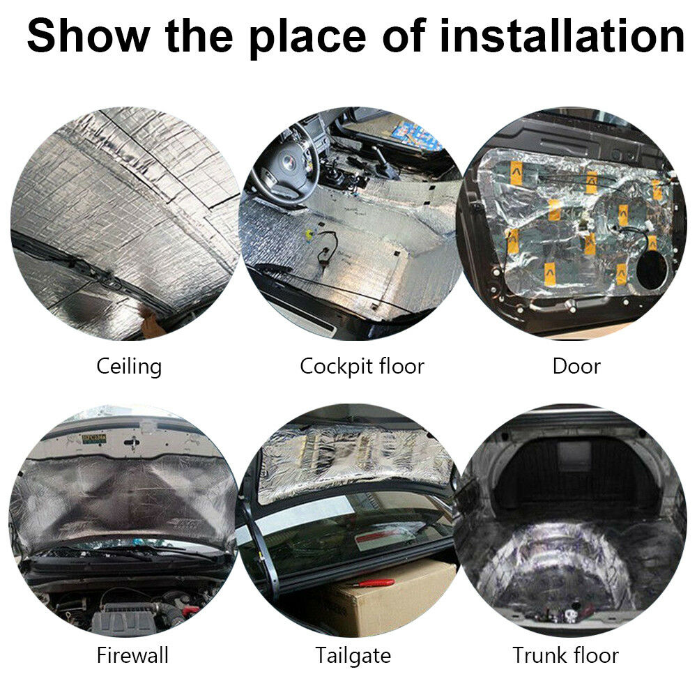 1M x 10M 5MM Car Mats Sound Deadener Heat Shield Insulation Noise Proofing Foam