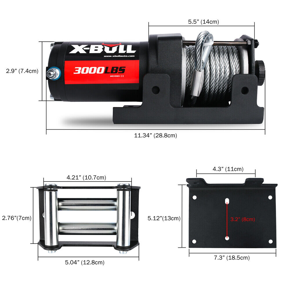 X-BULL Electric Winch 3000LBs