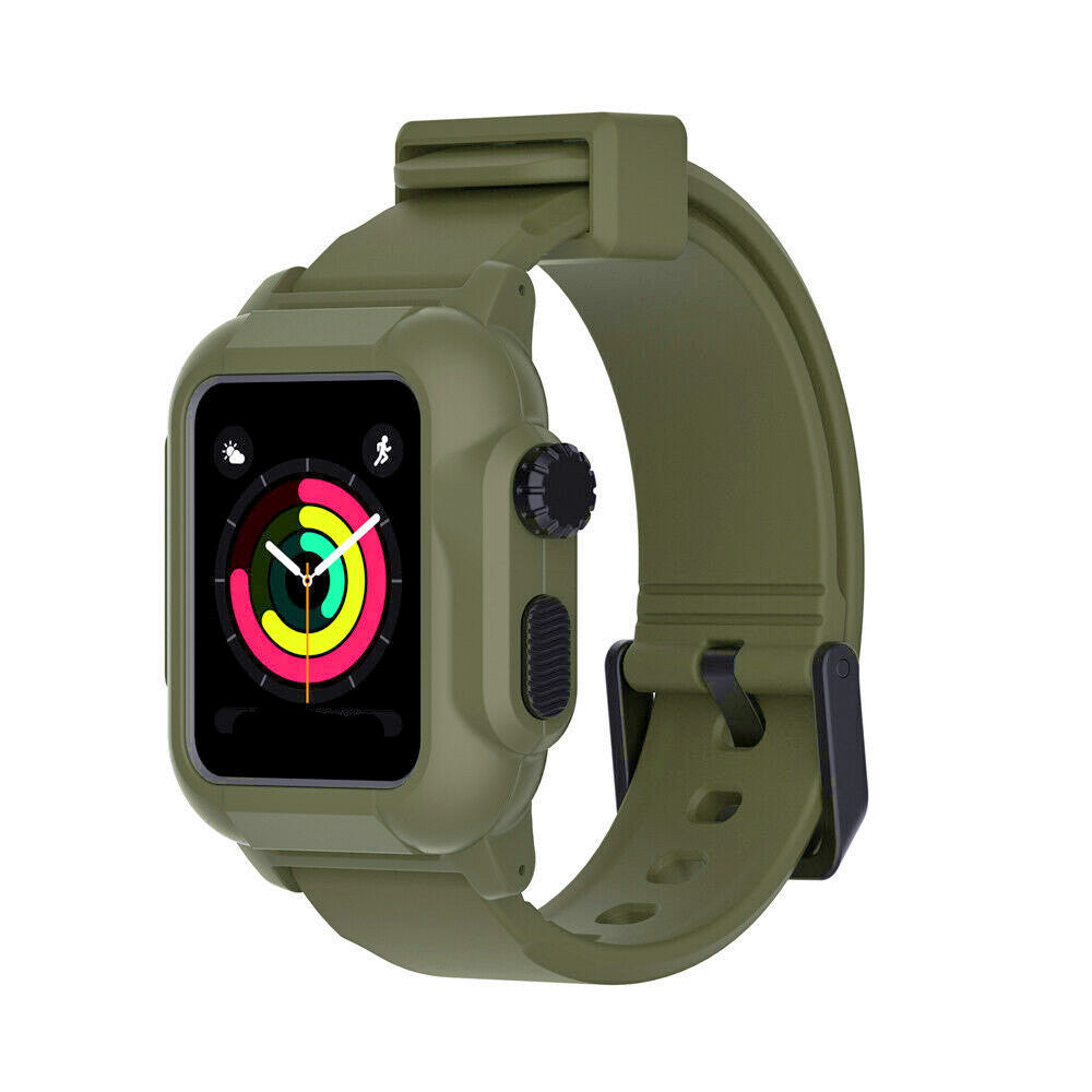 Waterproof Band Strap Case for Apple Watch 44mm 45mm 46mm(Series 10) 49mm Ultra 2