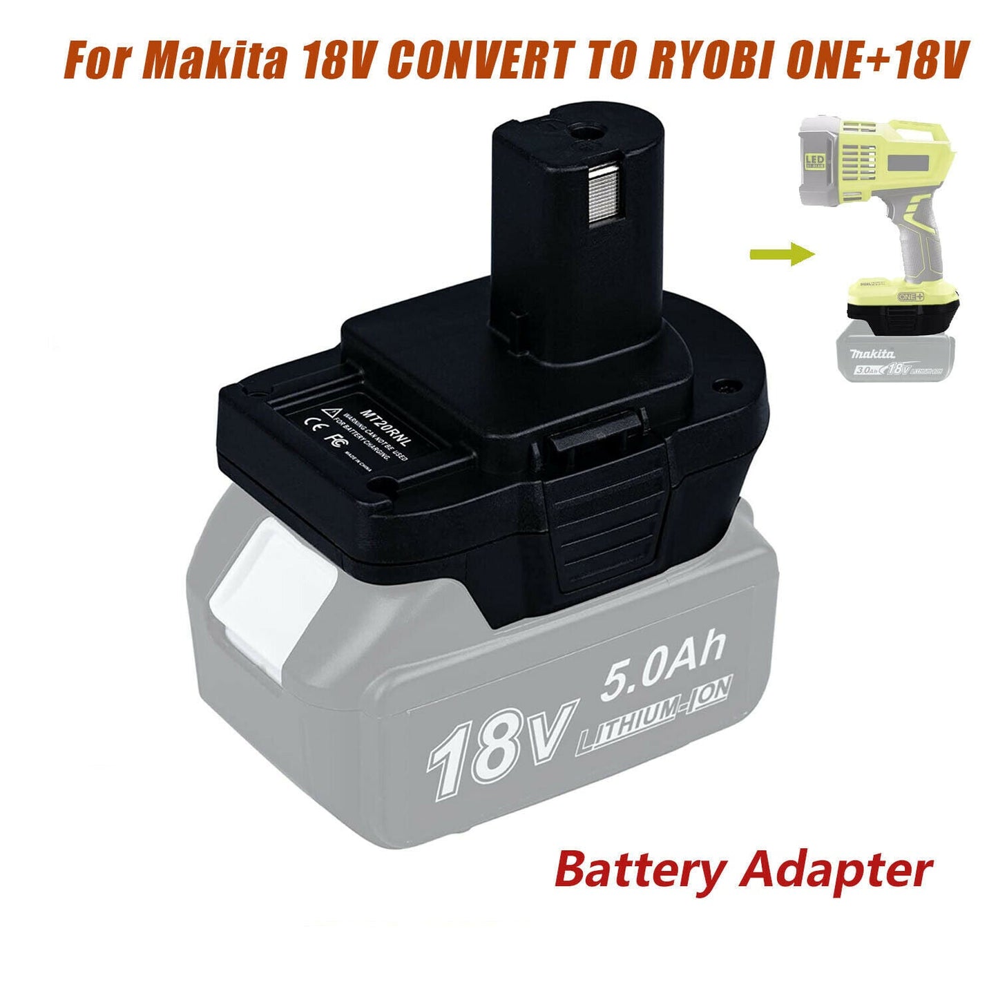 Adapter For Makita BL 18V Li-ion Battery Convert To RYOBI 18V Li-ion Power Tools