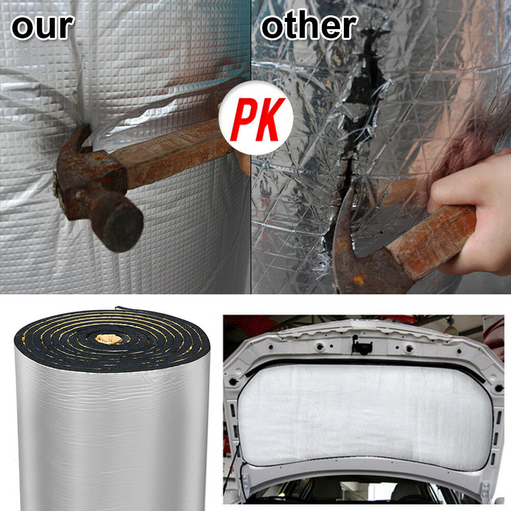 1M x 10M 5MM Car Mats Sound Deadener Heat Shield Insulation Noise Proofing Foam