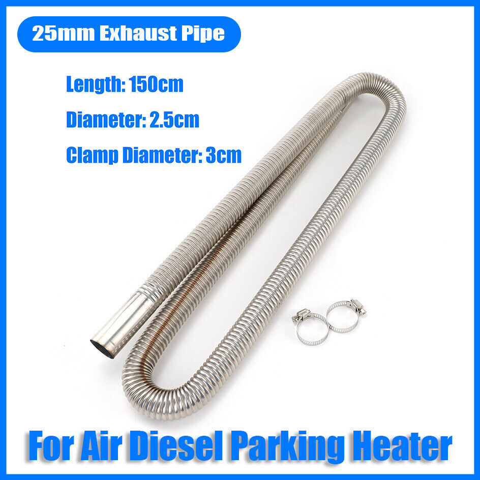 150cm Air Diesel Parking Heater Stainless Steel Exhaust Pipe Tube Gas - salelink.co.nz