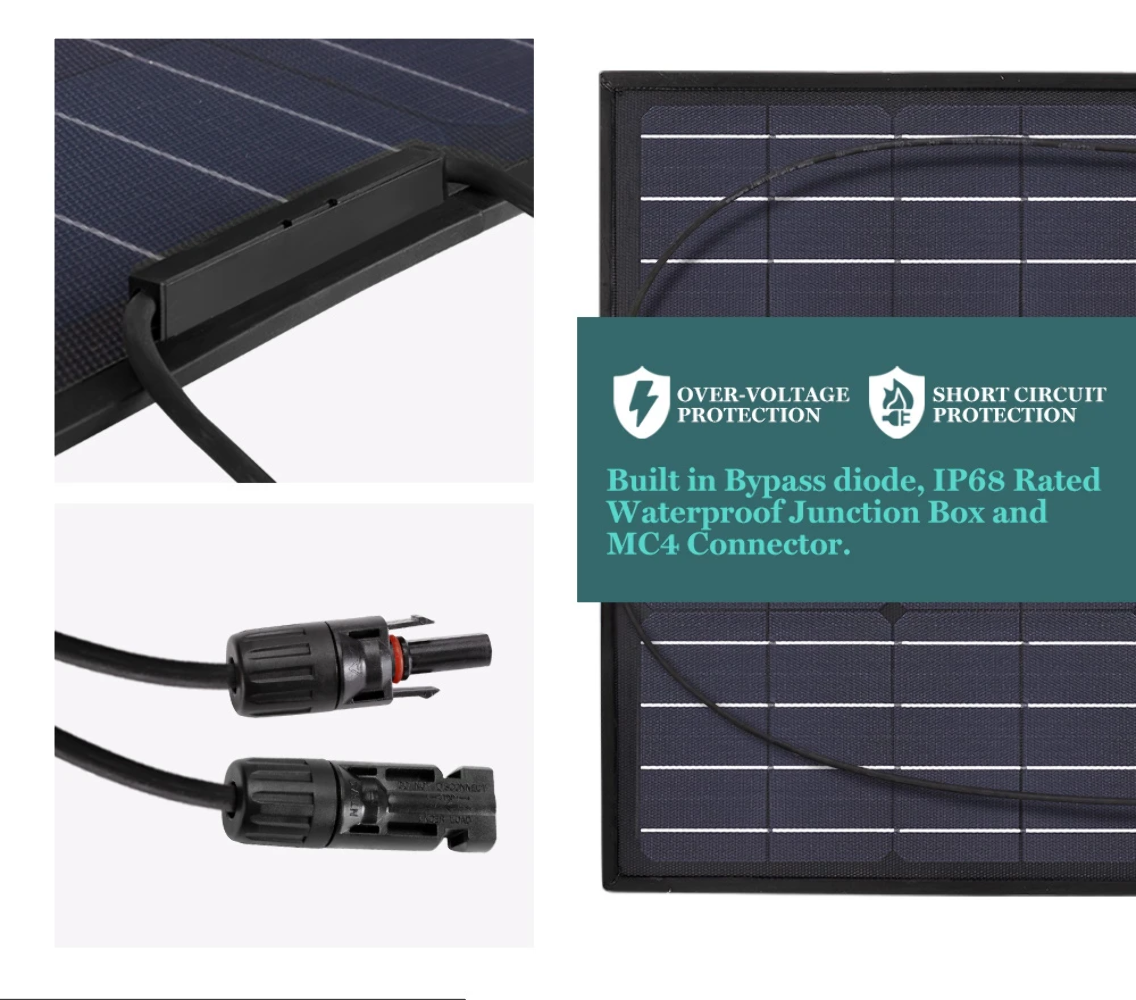 120W Flexible Solar Panel Anti-Cracking Film