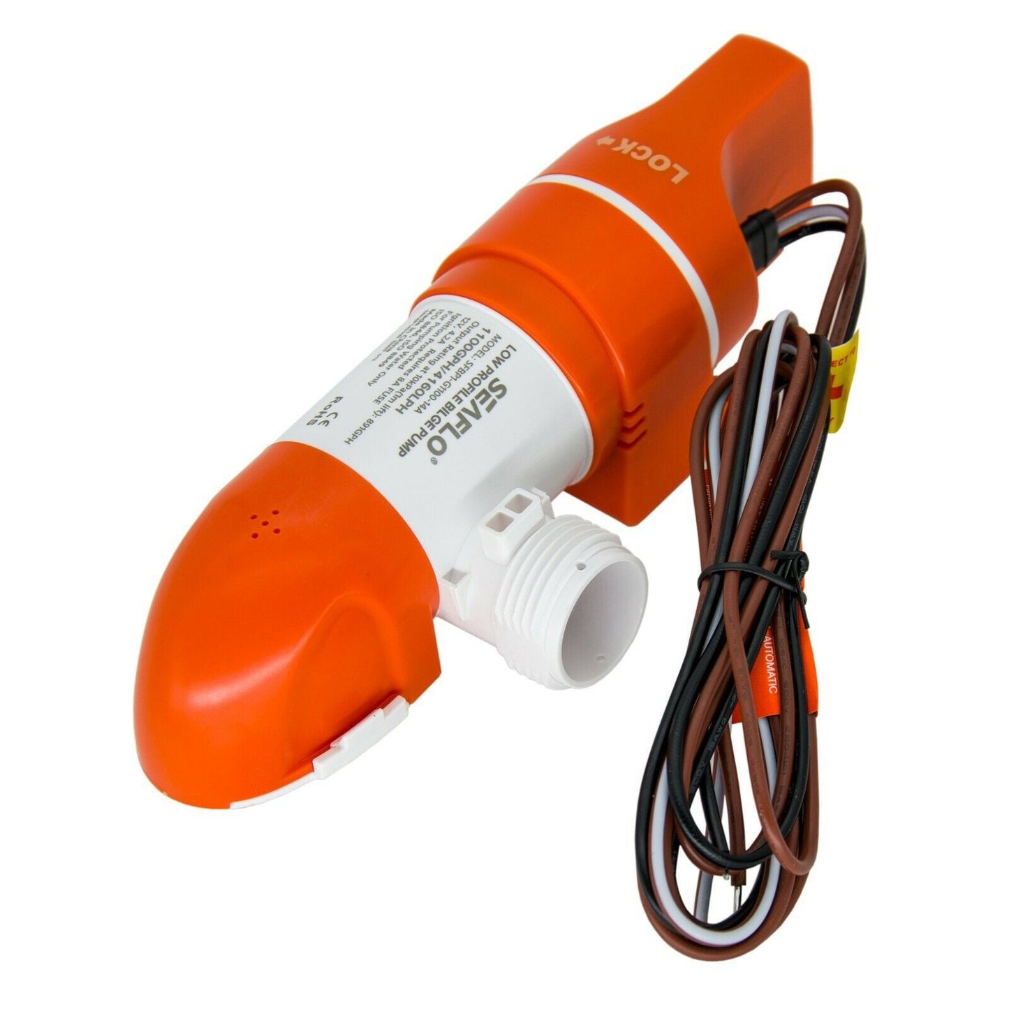 SEAFLO 1100GPH Bilge Pump Automatic Boat Marine Water Pump Low Profile 12V