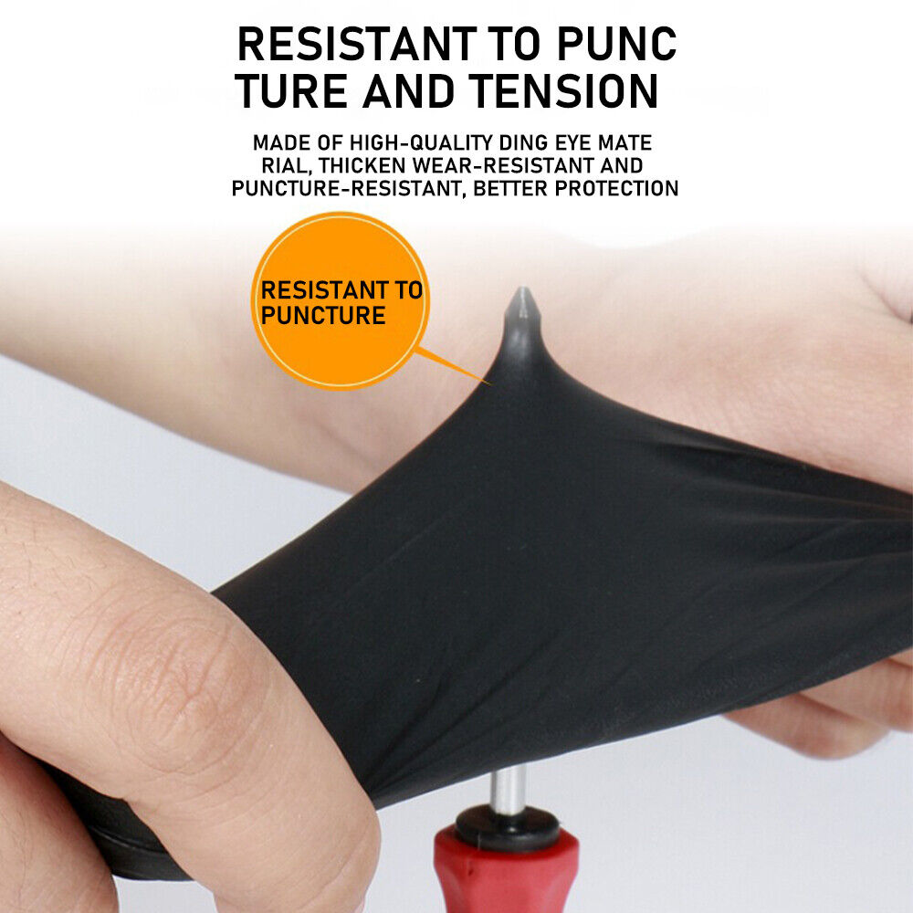 100x Disposable Nitrile Gloves Latex Powder Free Black Medium