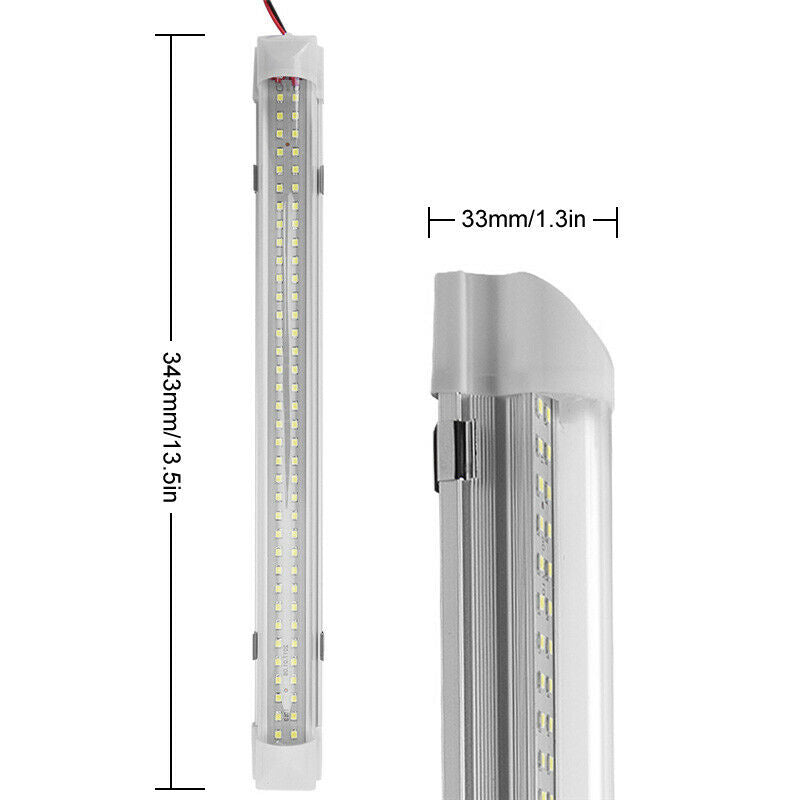 2X 72 LED Strip Light BAR 12V Caravan Boat Camping Car Interior Lamp