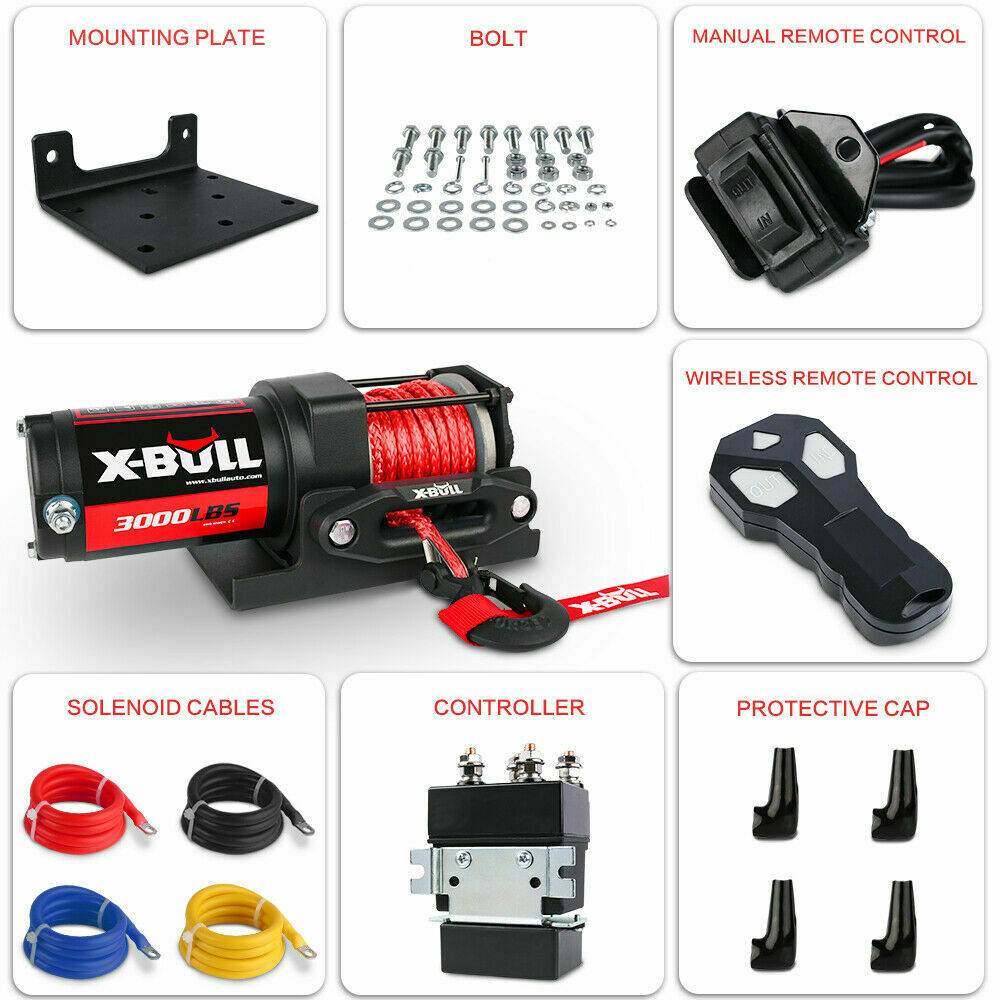 X-Bull Electric Winch 3000LBS