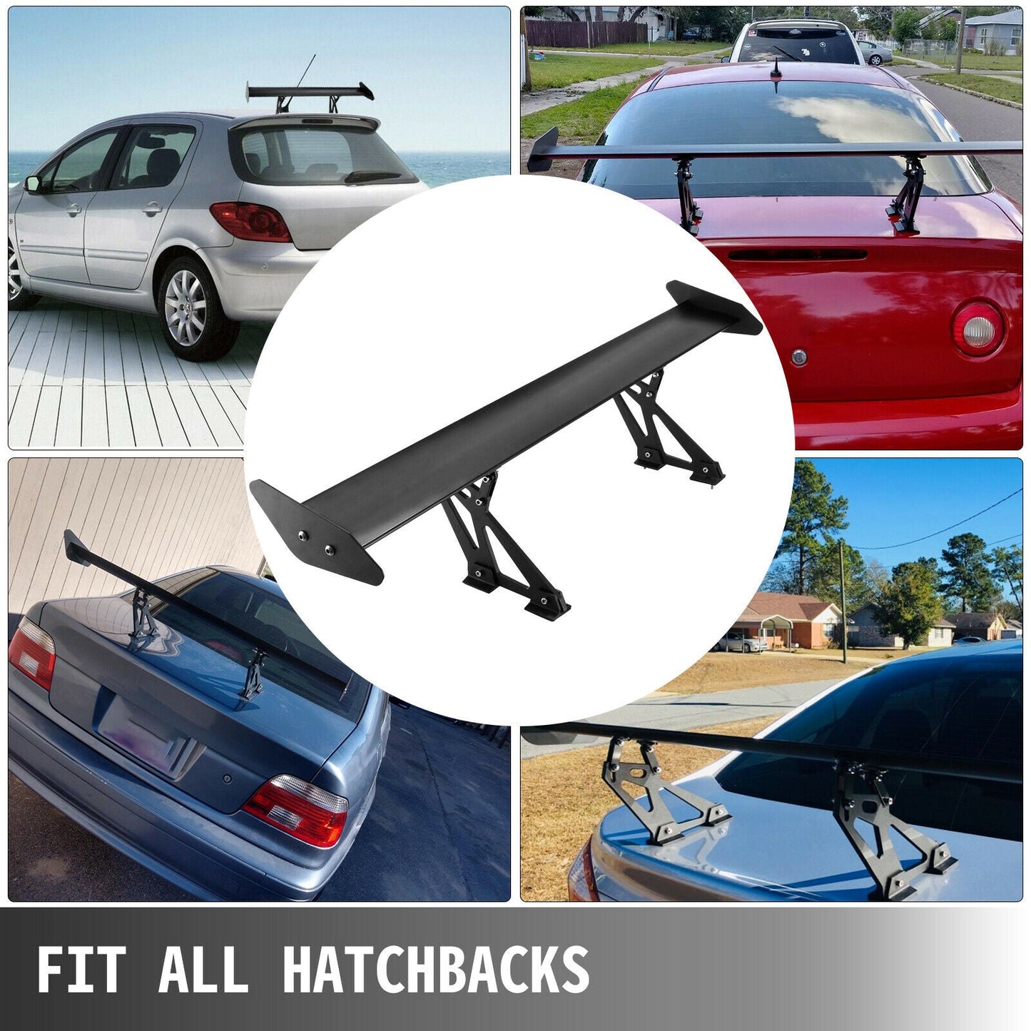 135cm Universal Rear Car Trunk GT Wing Racing Spoiler Stand Lightweight Aluminum