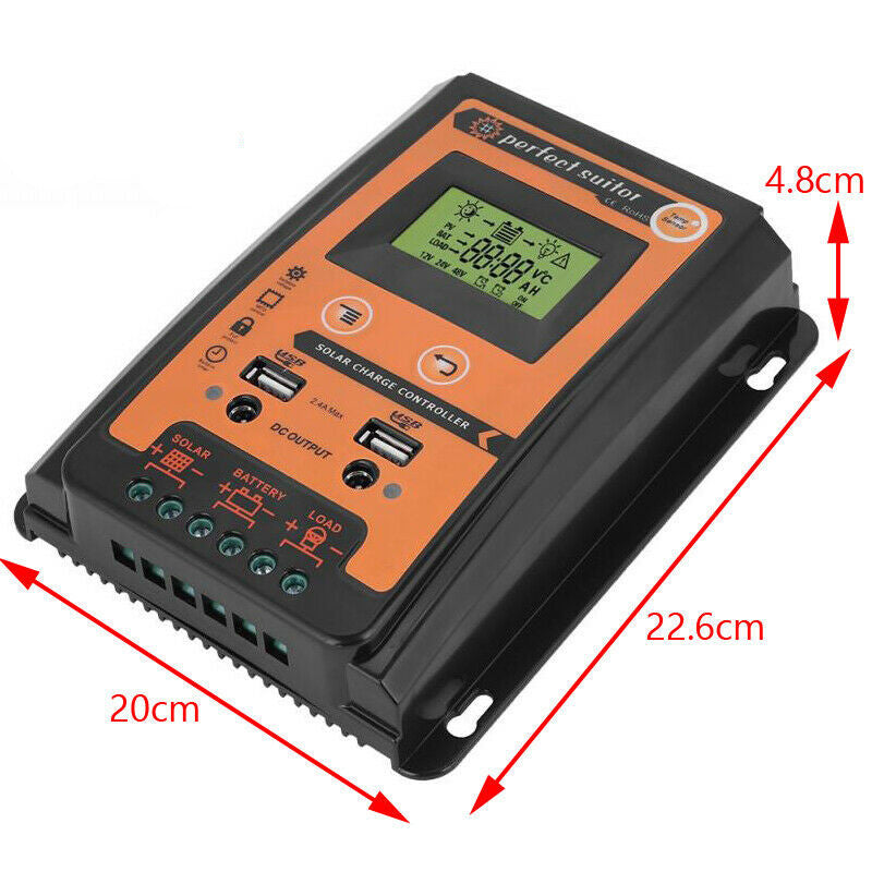 70A 12V 24V MPPT Solar Panel Charger Controller Battery Regulator