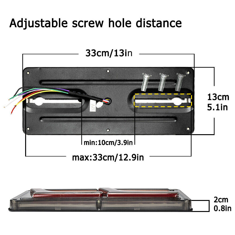 12V 2X 74 LED Tail Lights Trailer Ute Caravan Truck Stop Indicator rear LAMP