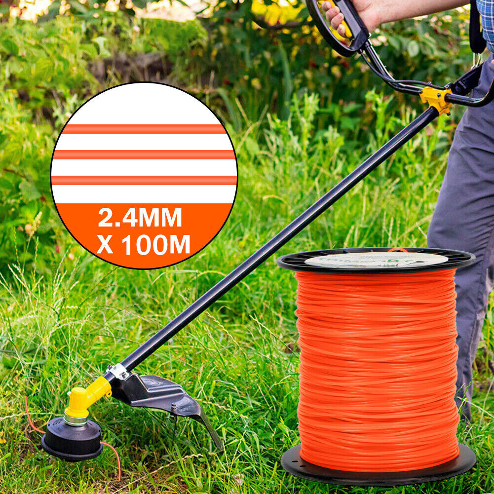 2.4mmx100M Trimmer Line Whipper Snipper String Cord Brushcutter - salelink.co.nz