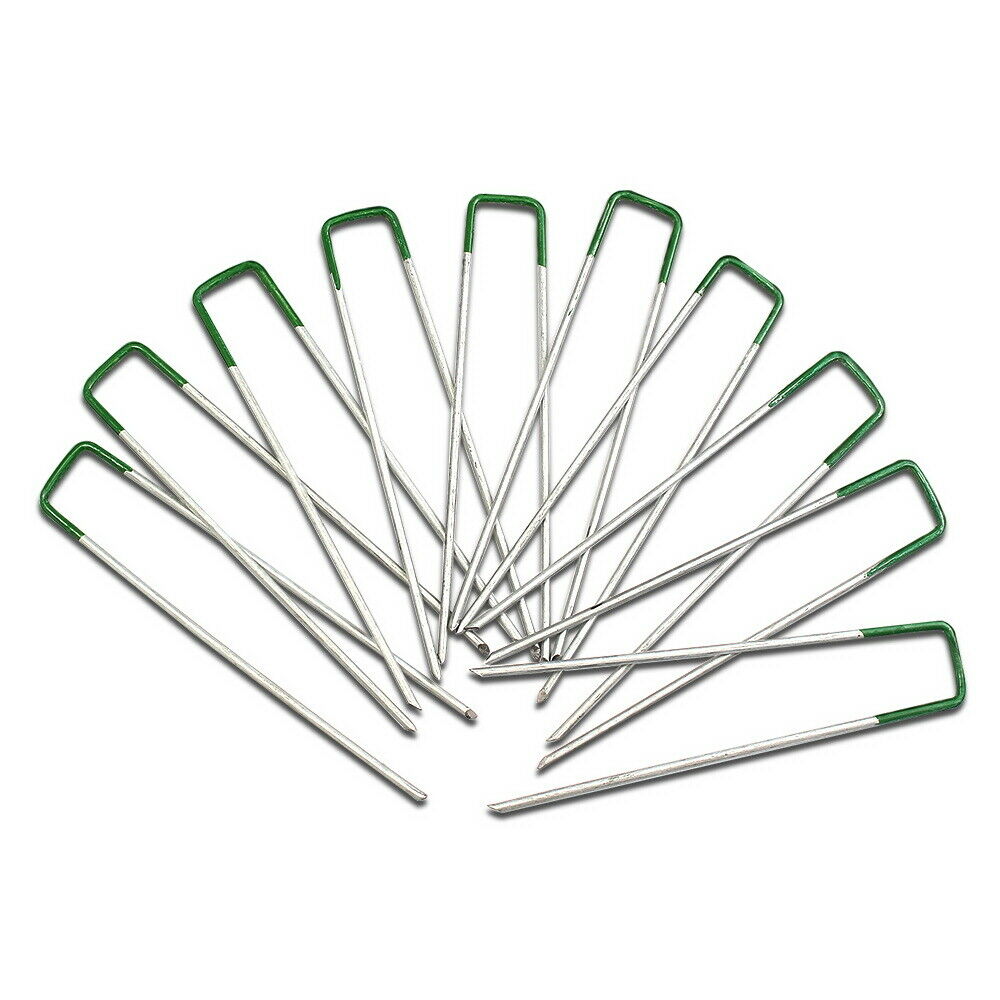 50PCS Synthetic Artificial Grass Pins Fake Lawn Turf Weed Mat U Pegs