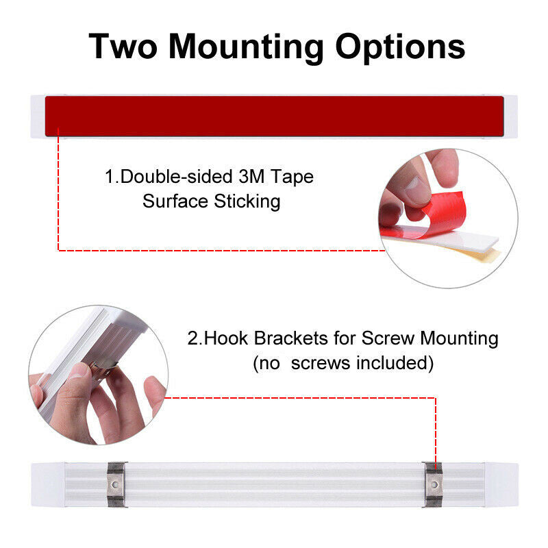 2X 72 LED Strip Light BAR 12V Caravan Boat Camping Car Interior Lamp