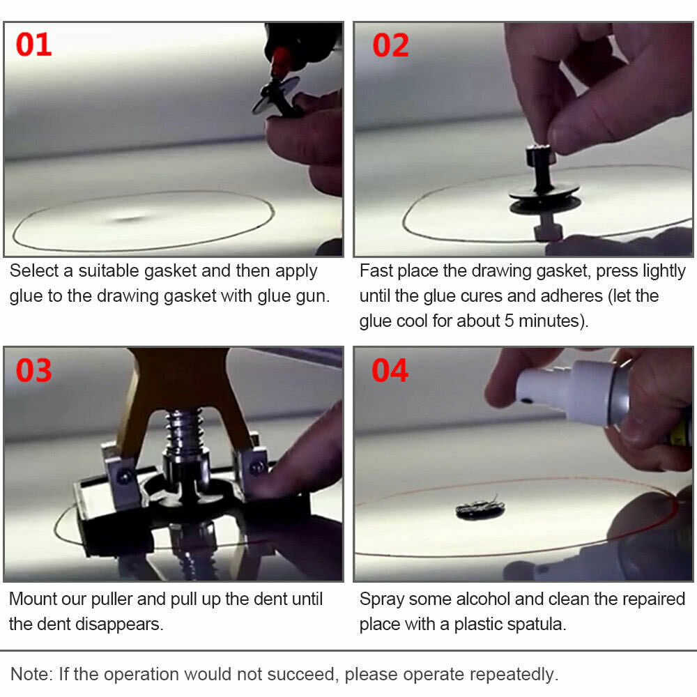 Car Dent Puller Lifter Paintless Removal Hail Remover Tools Auto Repair Tab Kit - salelink.co.nz