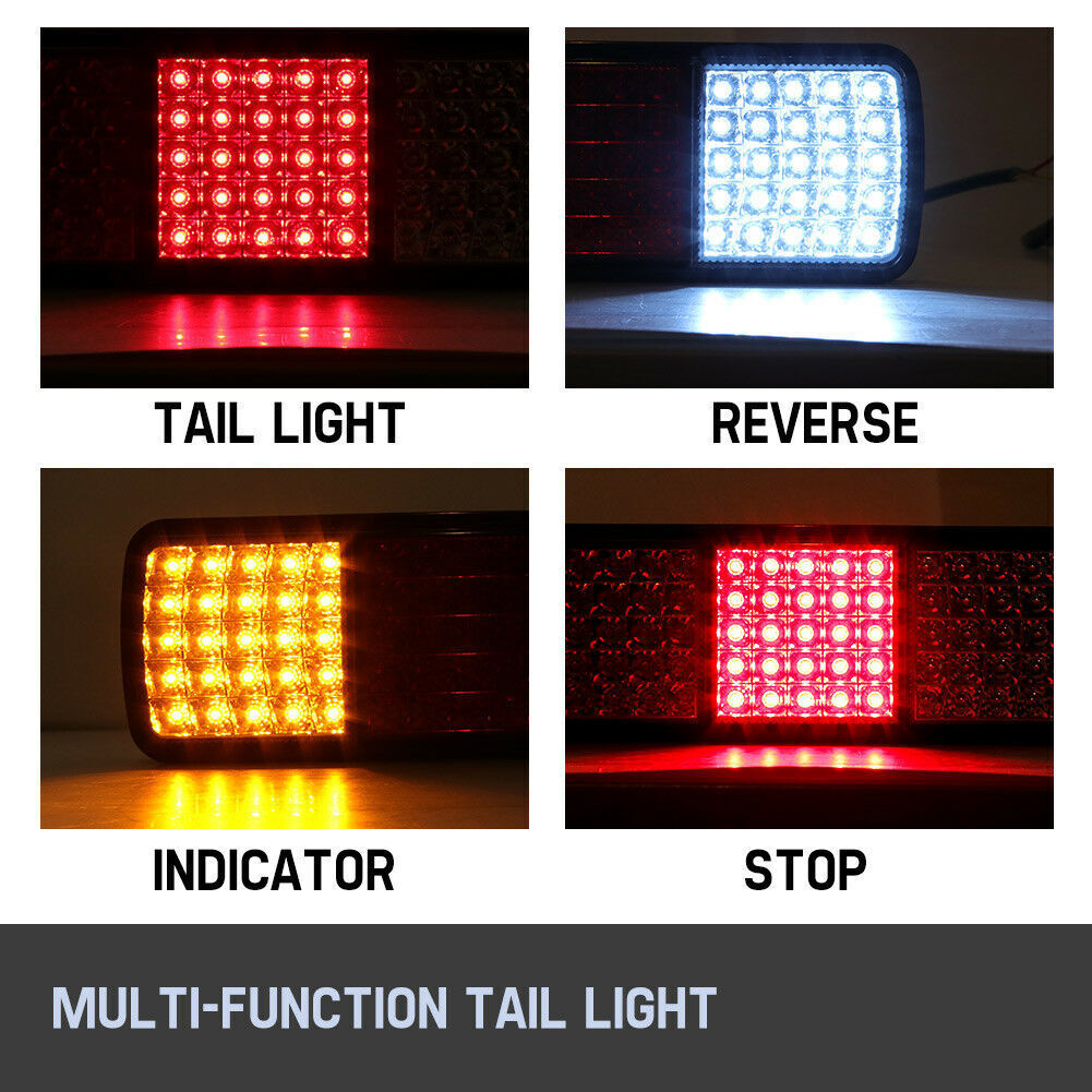2x LED Tail Lights Stop Indicator Reverse 12V Ute Trailer Caravan Truck - salelink.co.nz