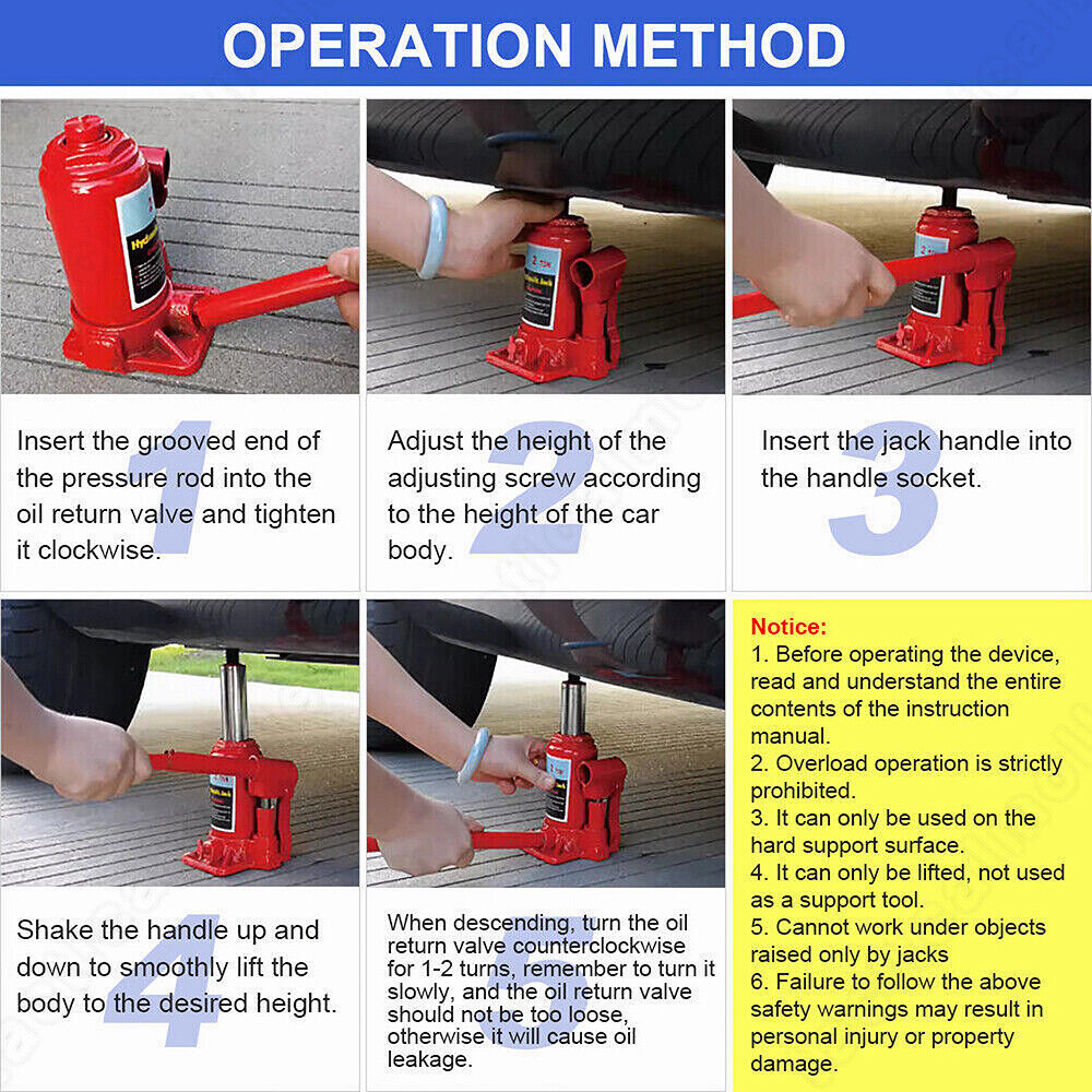 8 Ton Hydraulic Bottle Jack - salelink.co.nz