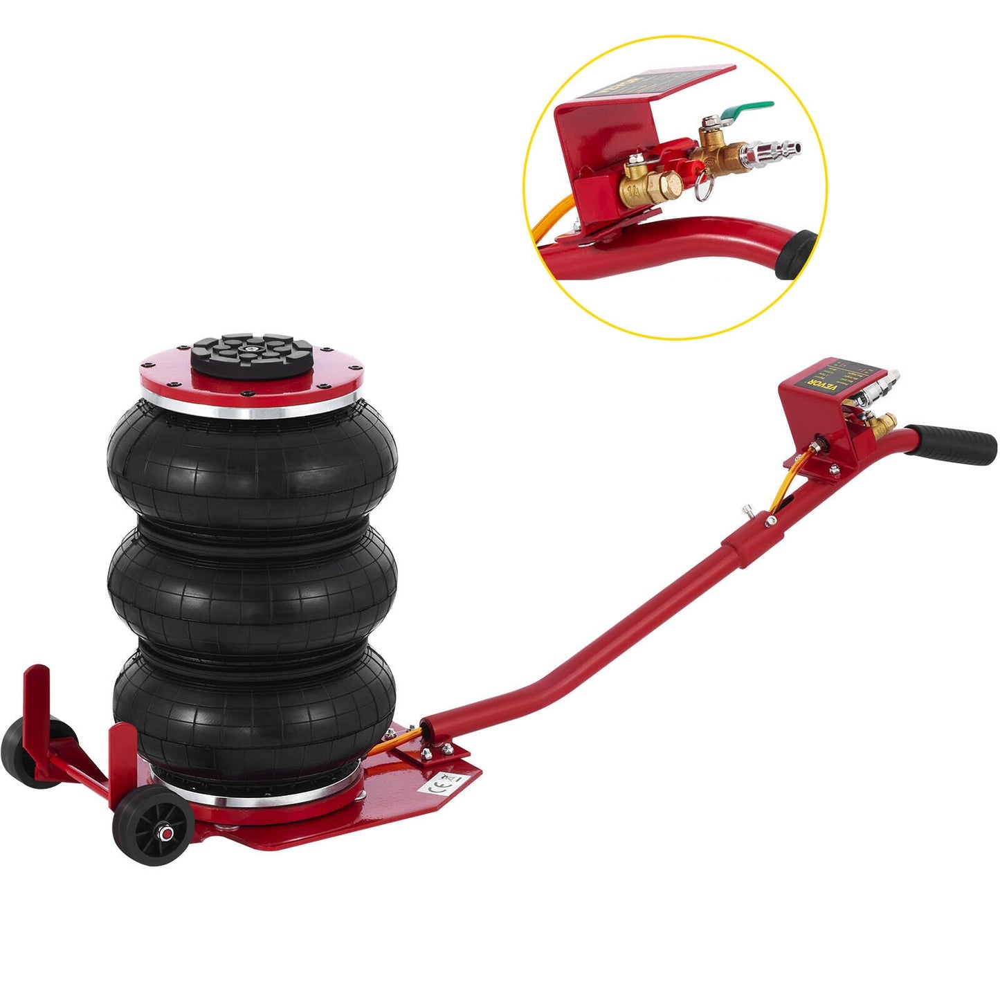 6600 LBS Triple Bag Air Lift Jack Pneumatic Vehicle Car Lifting Compressed Tool
