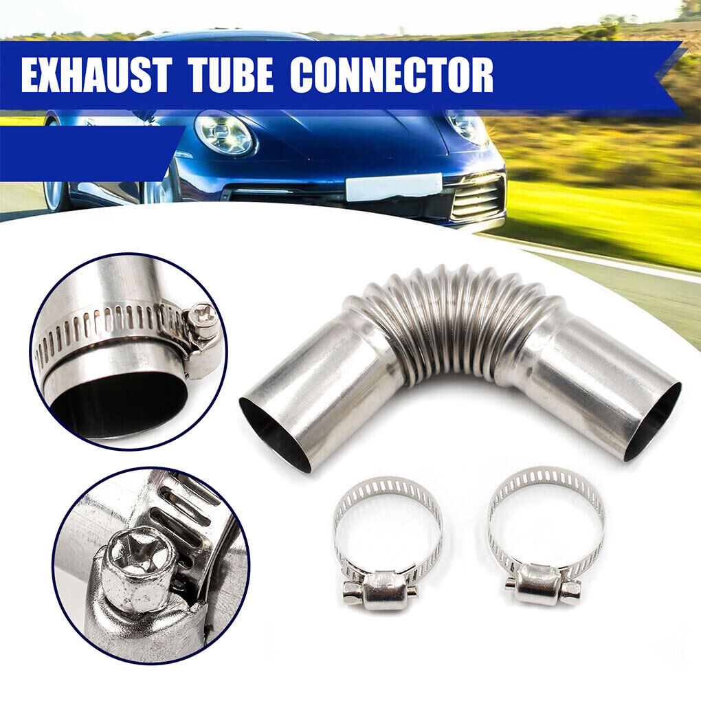 24mm Exhaust Pipe Tube Elbow Connector Diesel Heater With Clamps For Webasto - salelink.co.nz