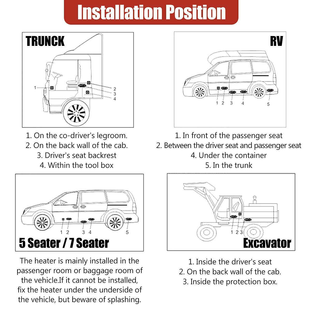 12V 5KW Diesel Air Heater