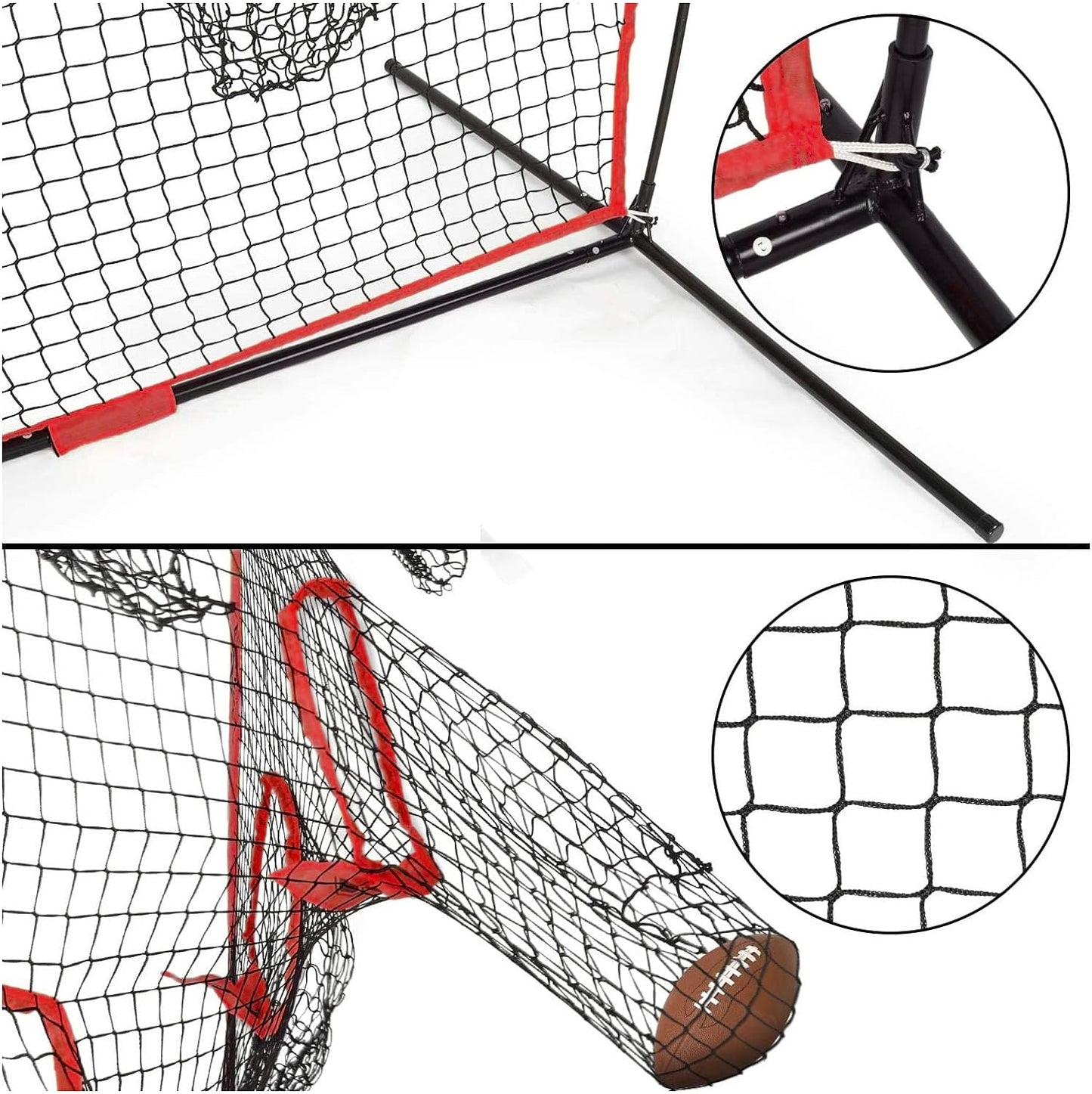 213x213cm Football Trainer Throwing Net for Improving QB Throwing Accuracy