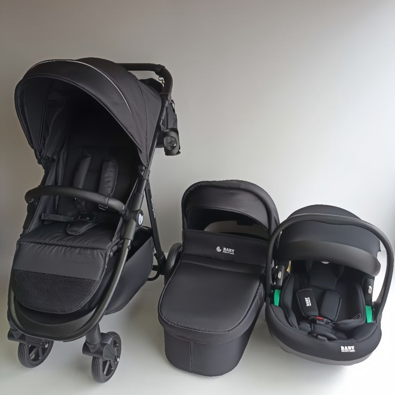 Baby Brightness Poplar baby stroller with carrycot and capsule Black