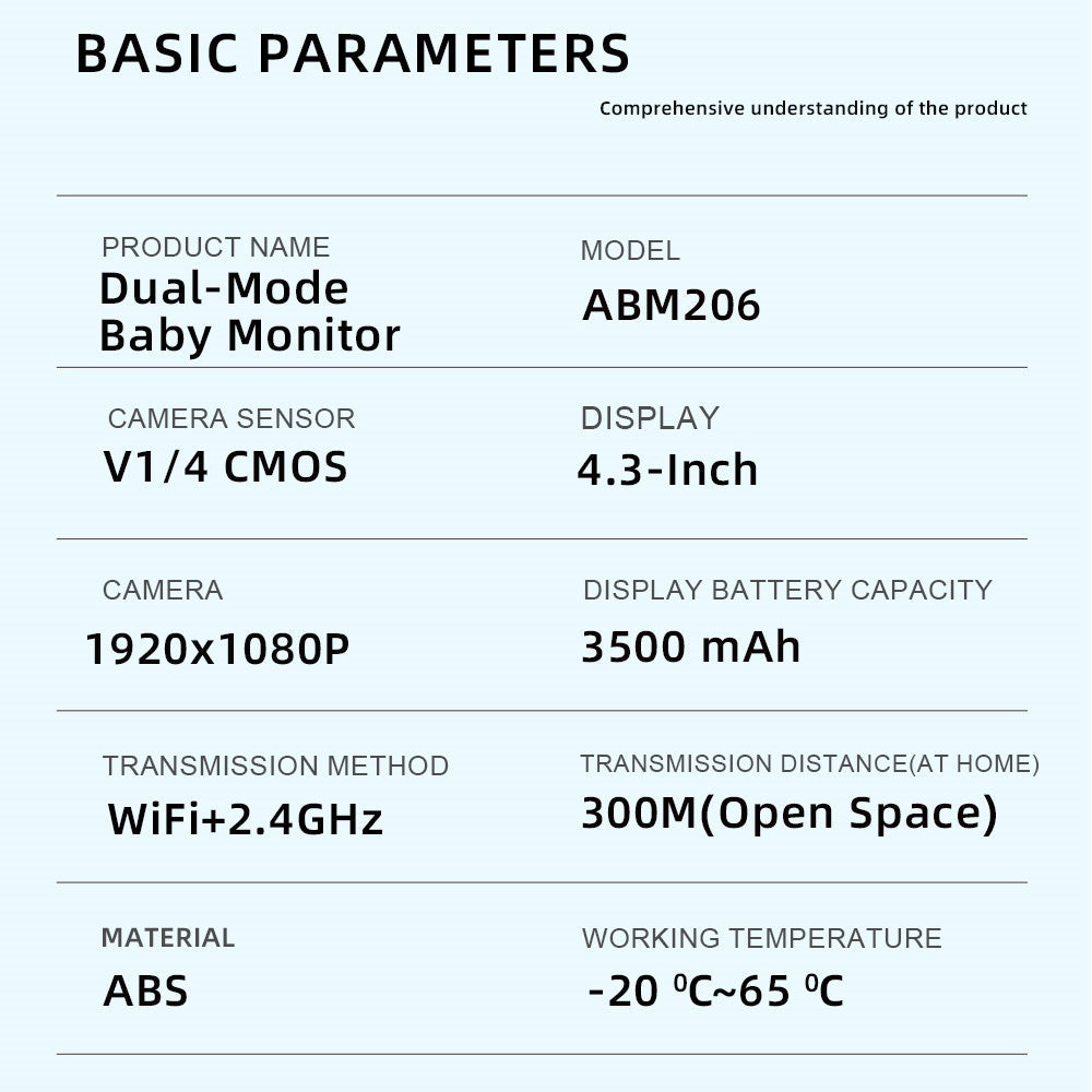Dual Mode 4.3" Baby Monitor with Night Vision & Motion Detection - image 12