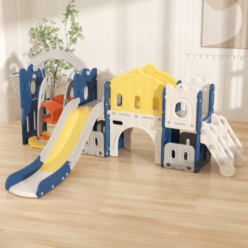 Kids swing and slide Playground Blue/Yellow