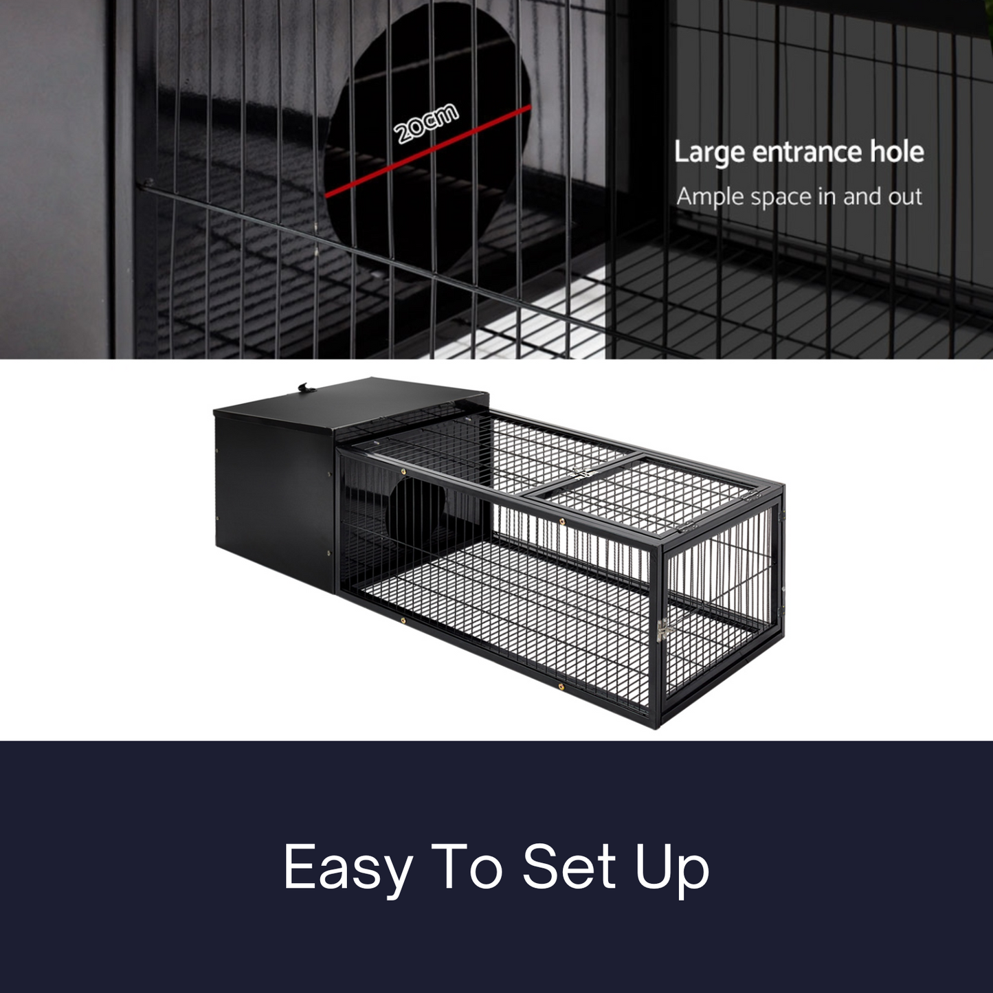 120cm Rabbit Cage Rabbit Hutch Pet Cage Playpen Enclosure Run