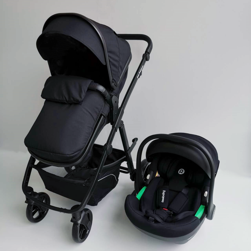 Baby Brightness Palms 3 in 1 travel system, bassinet stroller+infant capsule Black