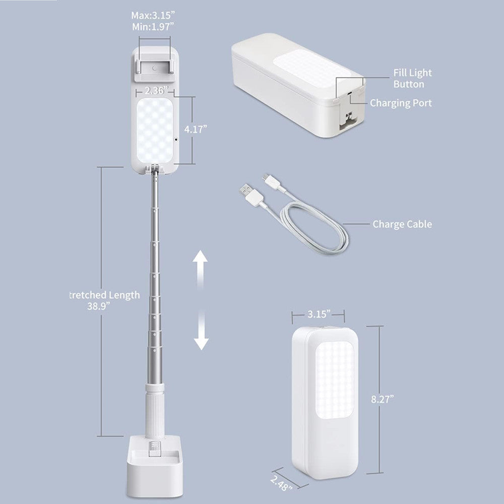 Extendable Selfie Stand 360 Rotation with Phone Holder - salelink.co.nz