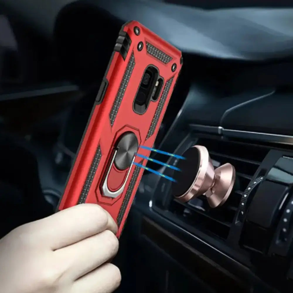 Shockproof Ring Holder Case for Samsung Galaxy Series (Red)