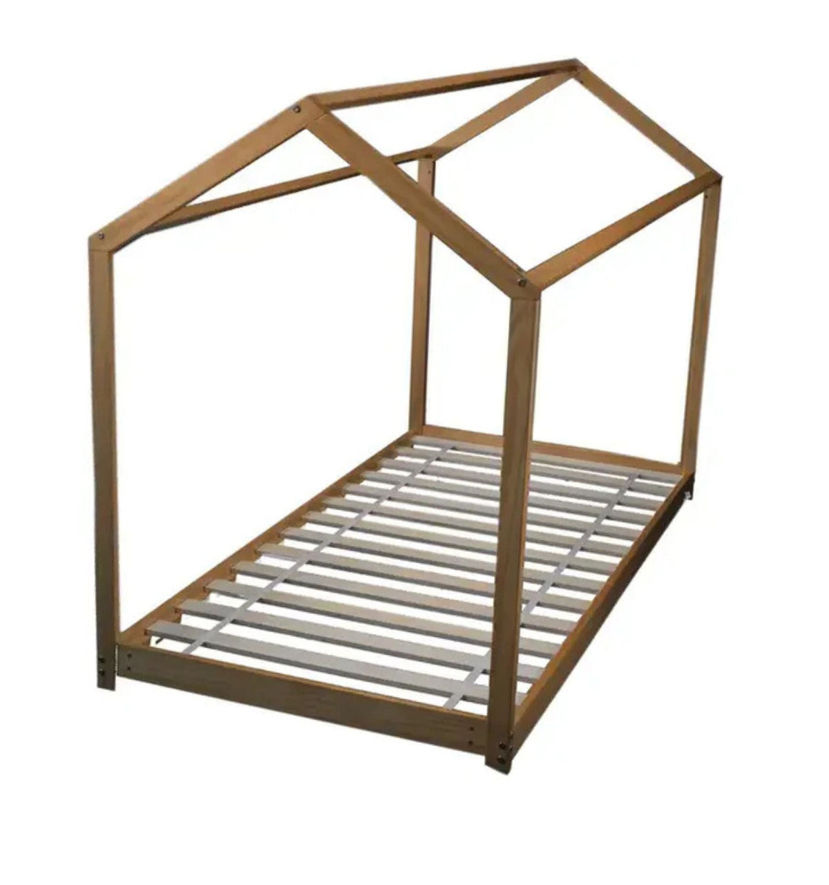 Kapai Pluto 2 Wooden Toddler House Bed - Natural