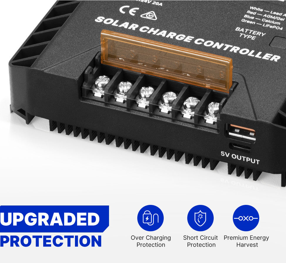 Atem Power 20A MPPT Solar Charge Controller Solar Panel Battery Regulator