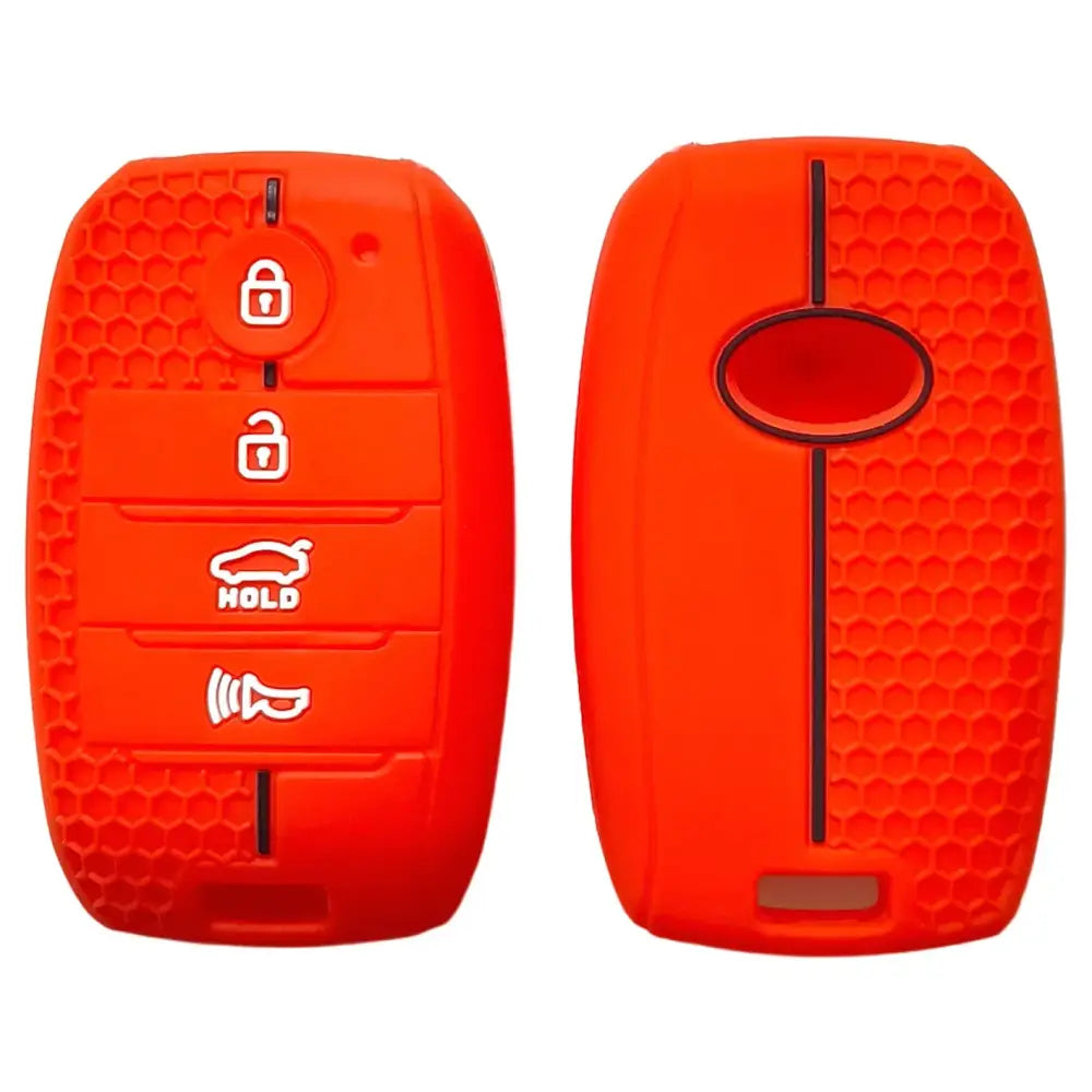 Honeycomb Silicone 4-Button Key Cover for Kia K2, K3, K4, KX7 & Freedy Smart Keys