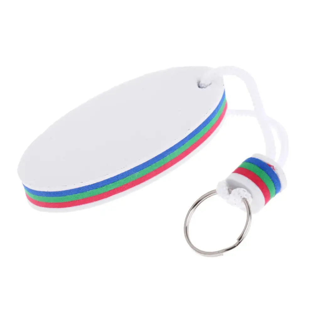 Surfboard Floating Key Ring (White & Orange)