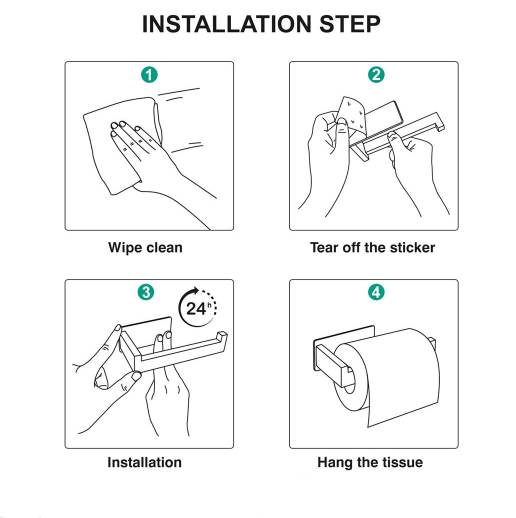 Paper Roll Toilet Tissue Holder