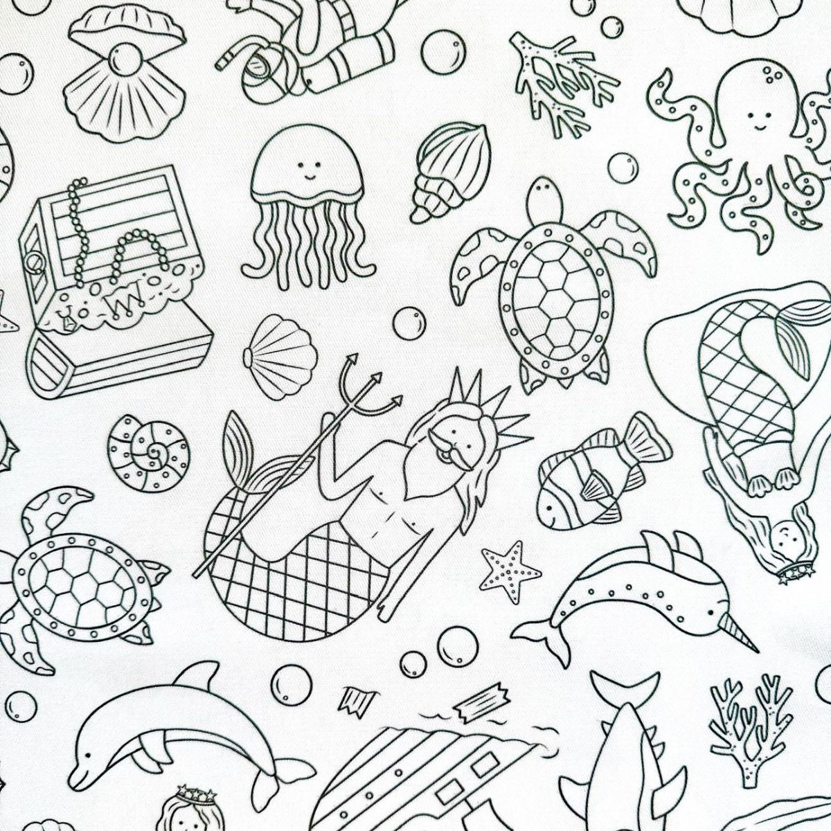 The tidal treasures print up close.