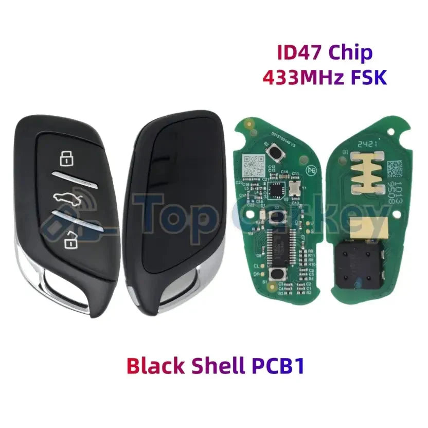 433MHz ID47 Smart Remote Key for MG4, MG5, MG6, ZS, HS, ZX & GT