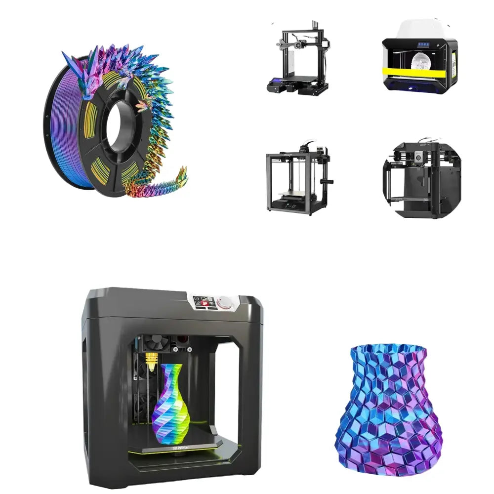Tricolour Silk PLA 3D Printer Filament 1.75mm (250g)