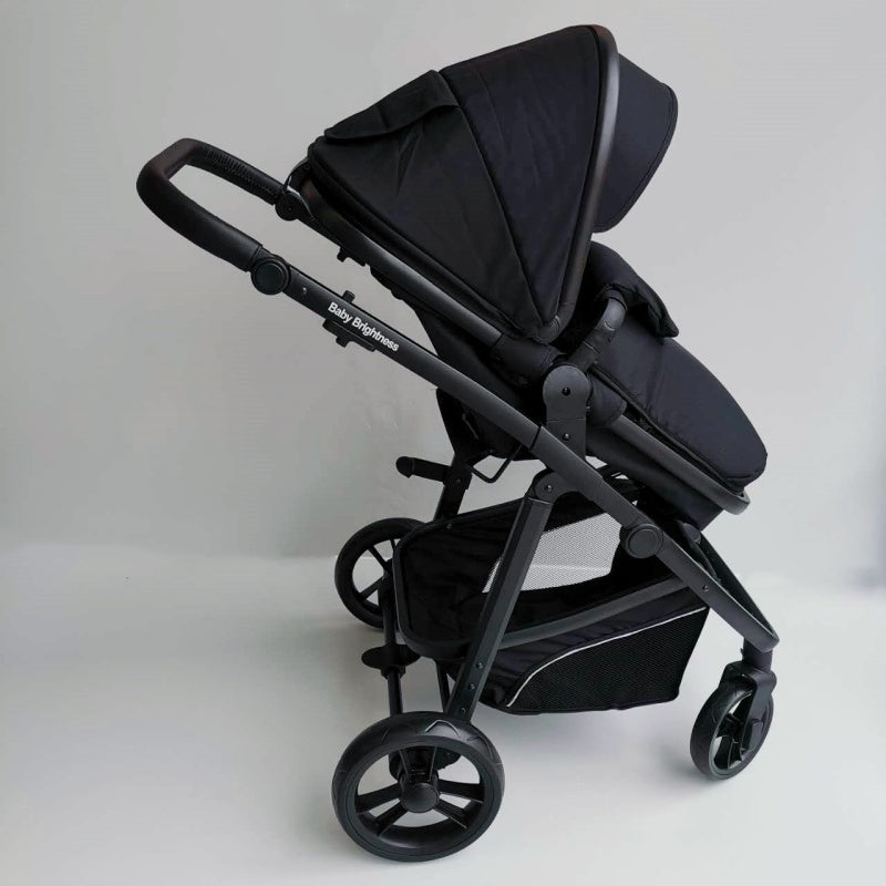 Baby Brightness Palms 2 in 1 bassinet stroller black