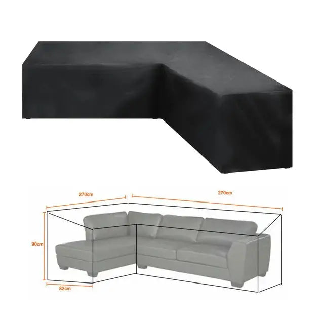 V/L-Shape Waterproof Garden Sofa Cover – Rattan Corner Furniture Protector (different sizes available)