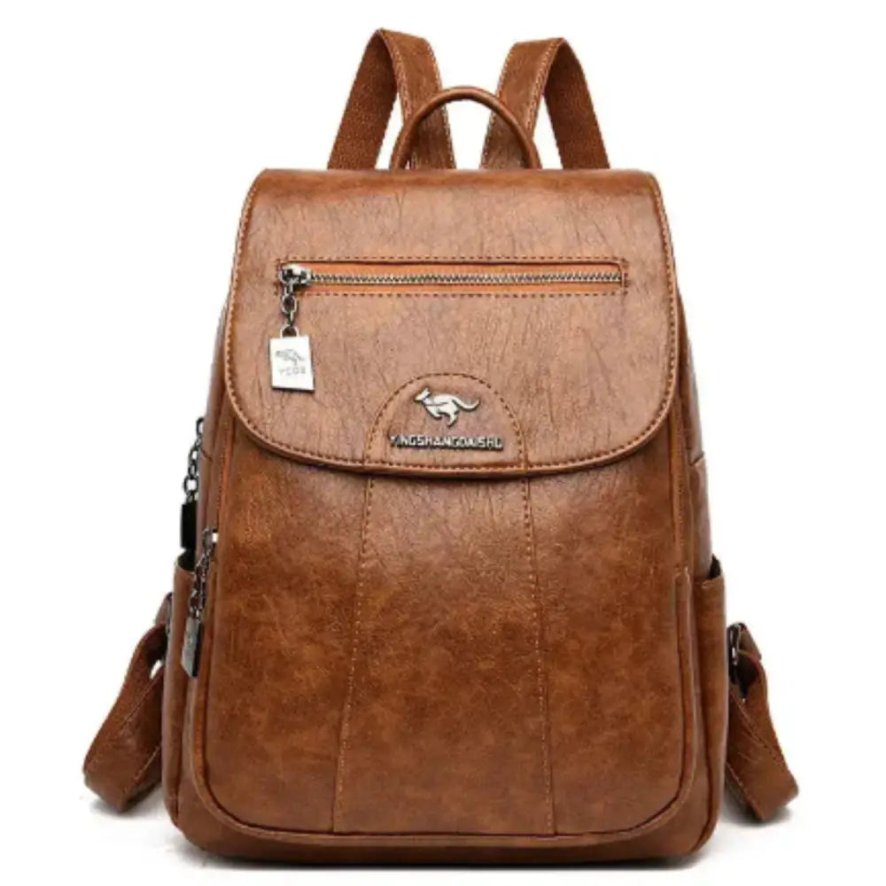 Vintage Soft Leather Backpack for Women