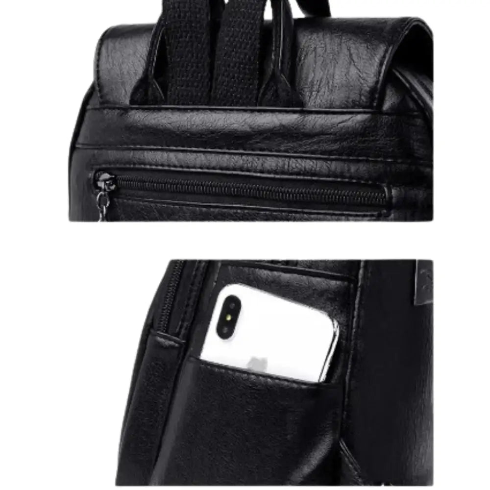 Vintage Soft Leather Backpack for Women